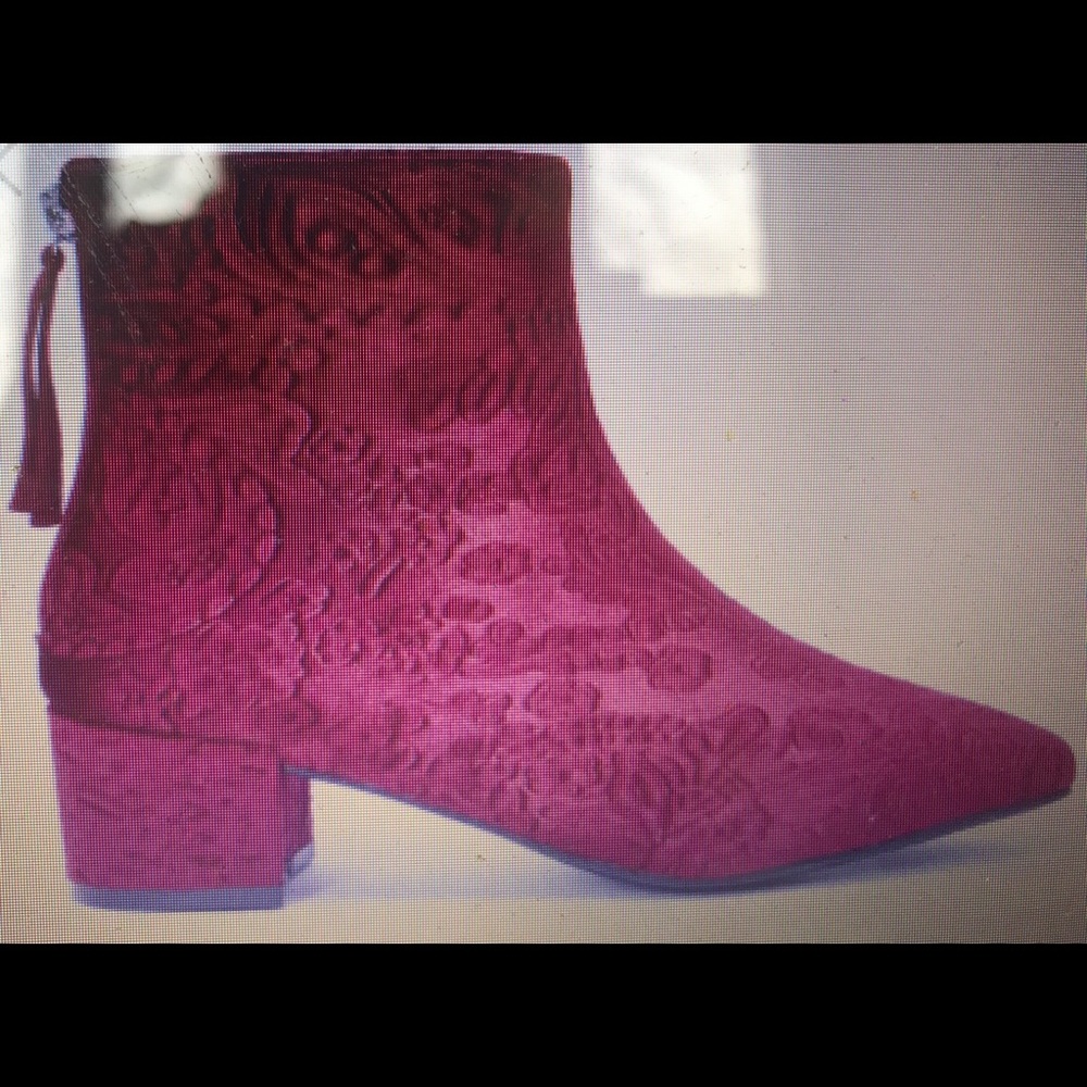 Burgundy ( dark red) booties